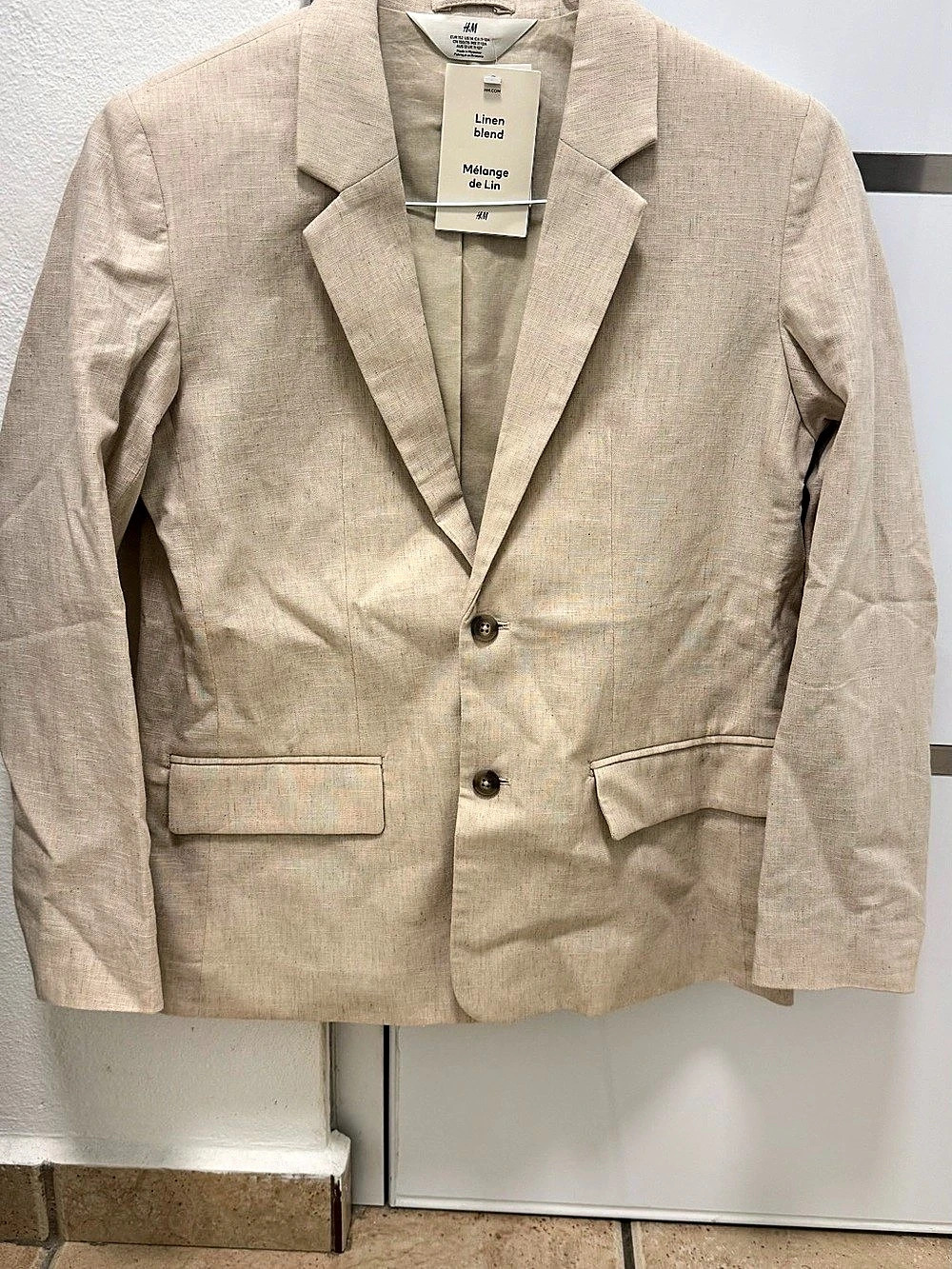 Boys Linen Blazer Beige Size 14 USA